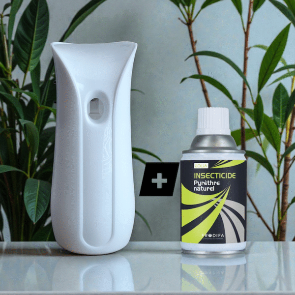 Le diffuseur PyrèthraFresh offre une solution pratique et naturelle pour dire adieu aux moustiques et mouches, même fenêtres ouvertes.