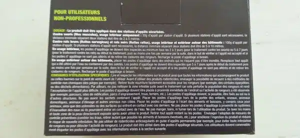 Anti Rats et Souris 150 g  15 pâtes prêt à l'emploi  Efficace dès la 1ère Ingestion Fabriqué en France