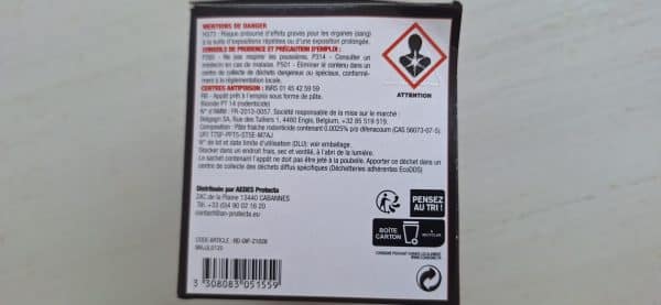 Anti Rats et Souris 150 g  15 pâtes prêt à l'emploi  Efficace dès la 1ère Ingestion Fabriqué en France