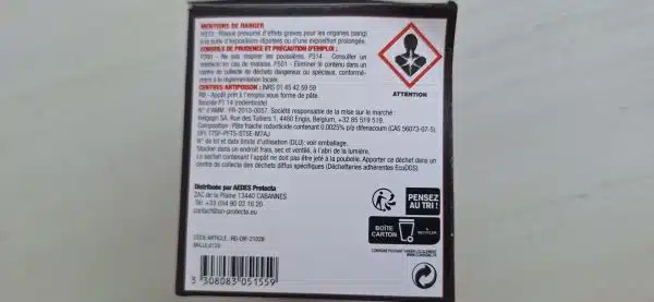 Anti Rats et Souris 150 g  15 pâtes prêt à l'emploi  Efficace dès la 1ère Ingestion Fabriqué en France