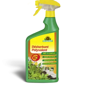 Herbicide de contact qui élimine efficacement les mauvaises herbes des jardins et des massifs