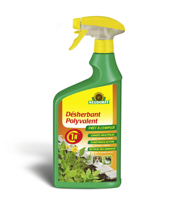 Herbicide de contact qui élimine efficacement les mauvaises herbes des jardins et des massifs