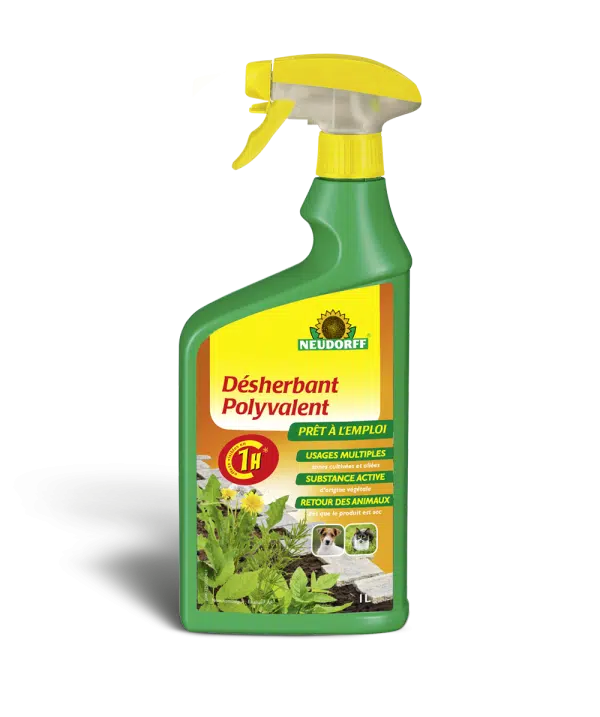 Herbicide de contact qui élimine efficacement les mauvaises herbes des jardins et des massifs