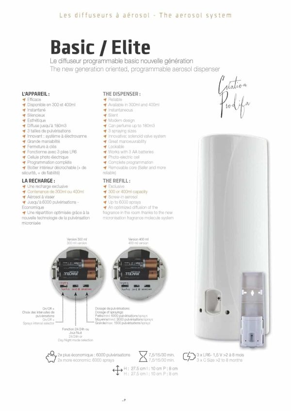 Diffuseur Automatique Prodifa BASIC 2 – 400 ML