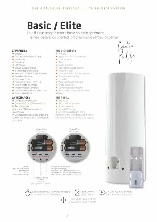 Diffuseur Automatique Prodifa BASIC 2 – 400 ML
