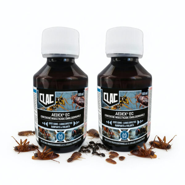 Insecticide cafards punaises fourmis AEDEX EC lot de 2 flacons concentrés 100ml. (C'est le champ le plus important pour le SEO et l'accessibilité).