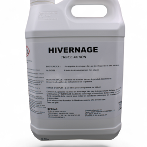 Produit hivernage piscine triple action super concentré, bactéricide, algicide et anti-calcaire, pour protéger votre bassin tout l’hive
