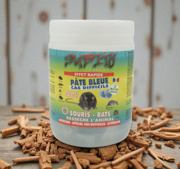 Subito FANGA B+ – Pâte Bleue Raticide et Souricide