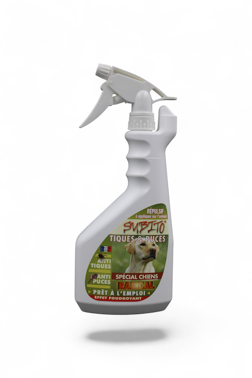 Subito Subito répulsif puces chien chat flacon pour protection efficace