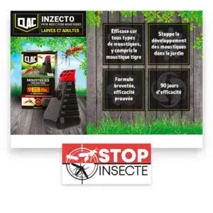 Le piège moustique INZECTO combine une action adulticide et larvicide dans un seul dispositif