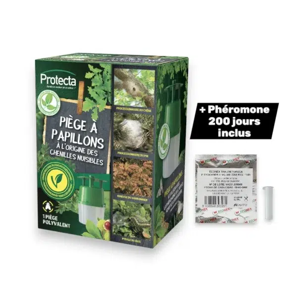 Pack complet piège processionnaire du pin Protecta avec diffuseur de phéromone Econex 1mg