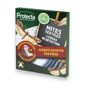 Piège à mites textiles – boîte de présentation du produit Boîte du piège à mites textiles pour détection des mites dans les vêtements de la marque protecta