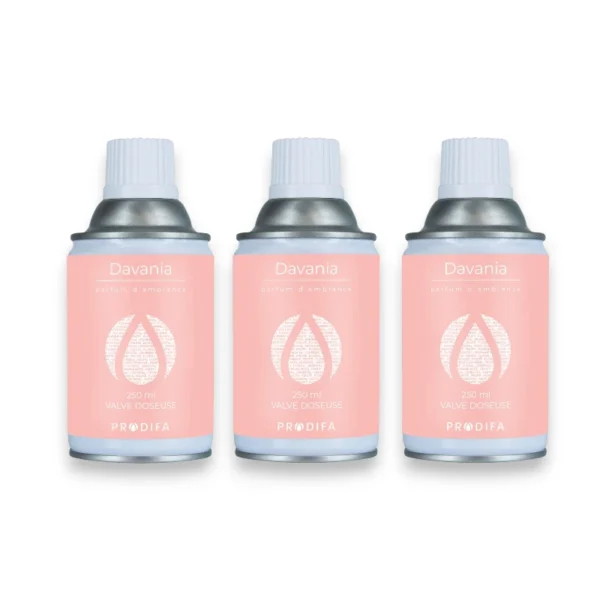 👉 Lot 3 Recharges Diffuseur Automatique WC - Davania 250ml Lot de 3 recharges 250ml parfum Davania pour diffuseur automatique de WC