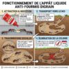Fonctionnement du DIGRAIN Appât Liquide Anti-Fourmis